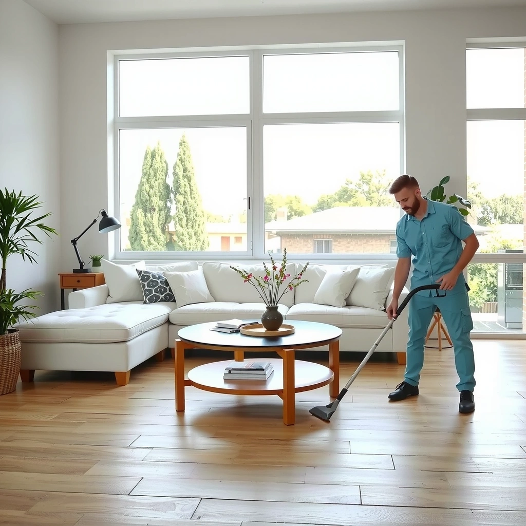 Sparkling clean modern living room interior